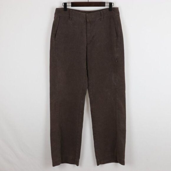Patagonia Women's Size 6 Brown Hemp Blend Flat Front Straight Leg Casual Pants - Picture 1 of 11